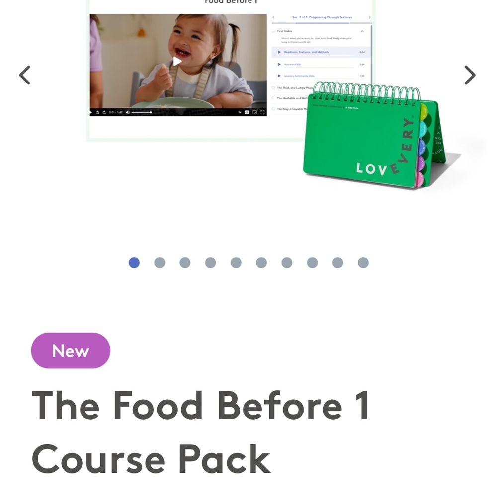 Lovevery Food Before 1 Parent Guide